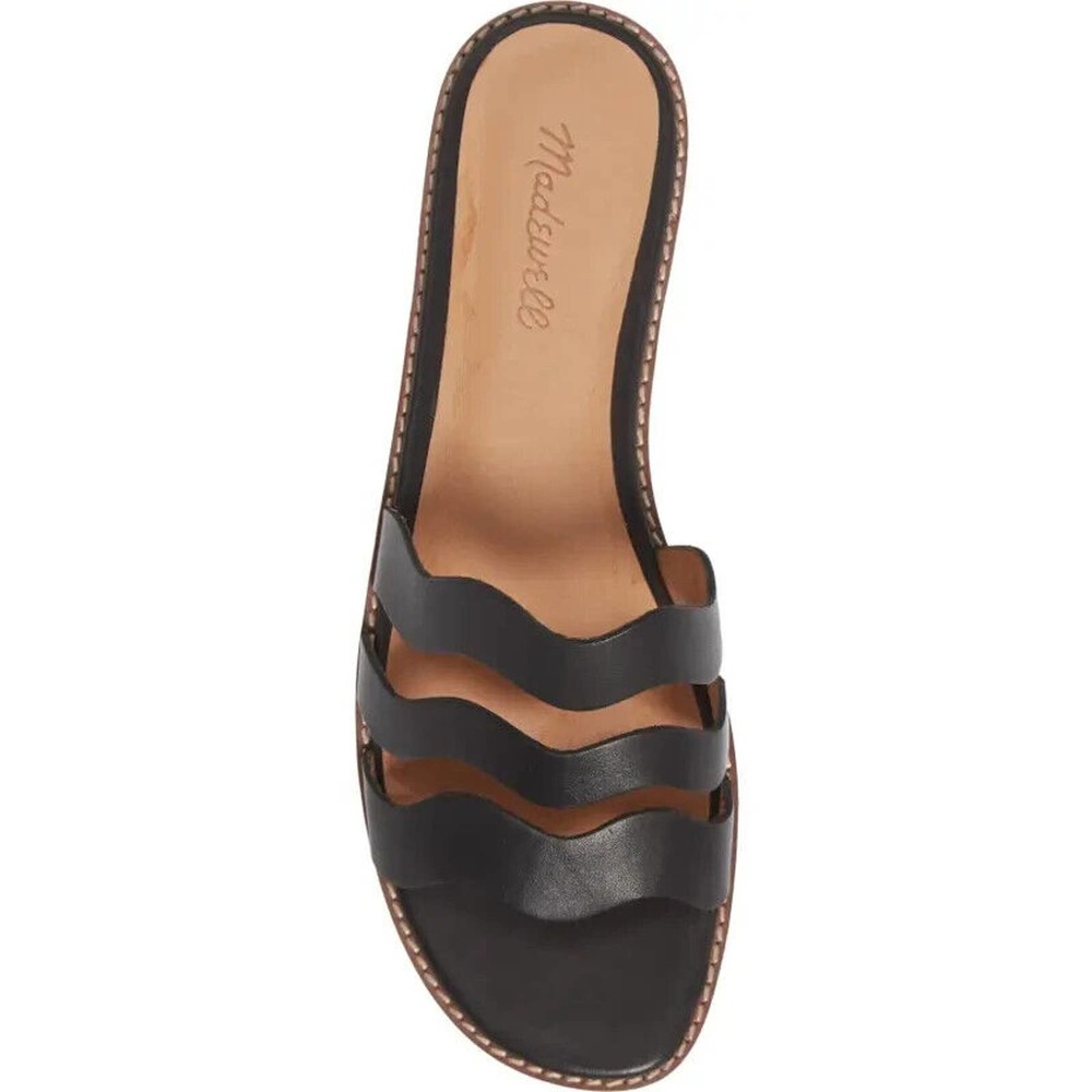 Madewell The Wave Slide Sandal Vachetta Leather MC674 Women's Size 6.5 ($78) New - Picture 5 of 12